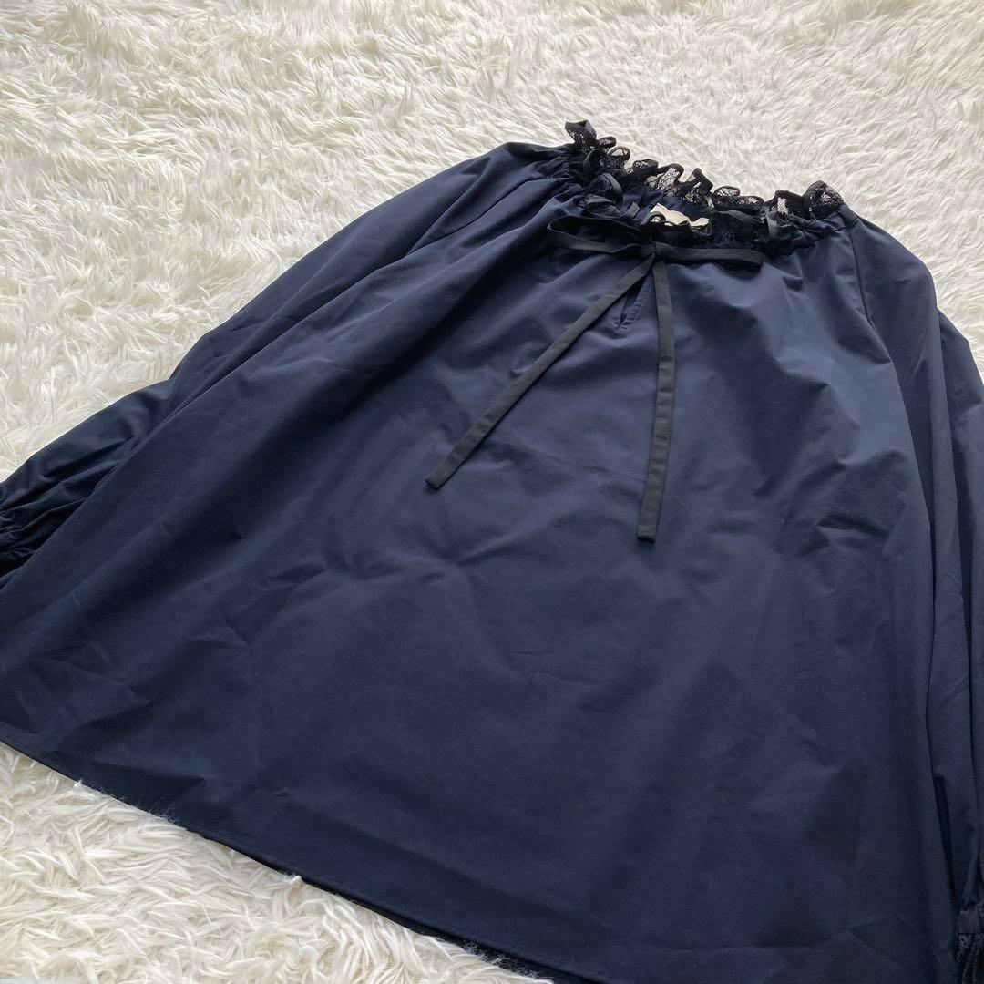 極美品✨UNITED ARROWS レースプリーツフリルブラウス