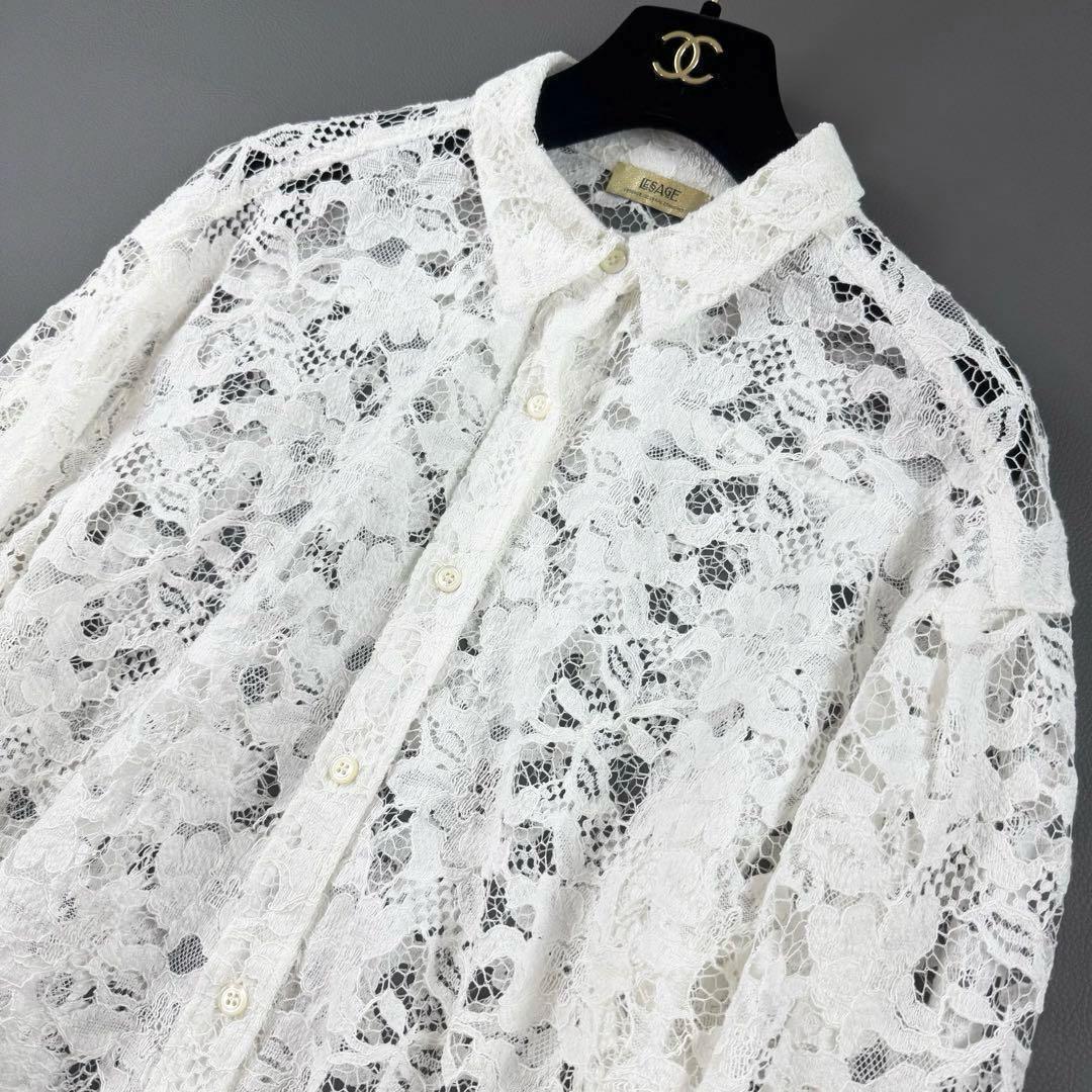 完売品 25ss✨ジャーナルスタンダード レサージュ レースショートシャツ 白