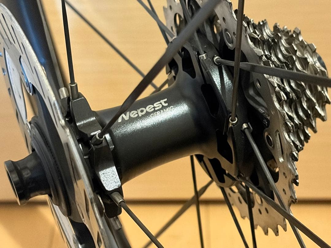 【美品】NEPEST NOVA45 カーボンホイールセット ディスクブレーキ