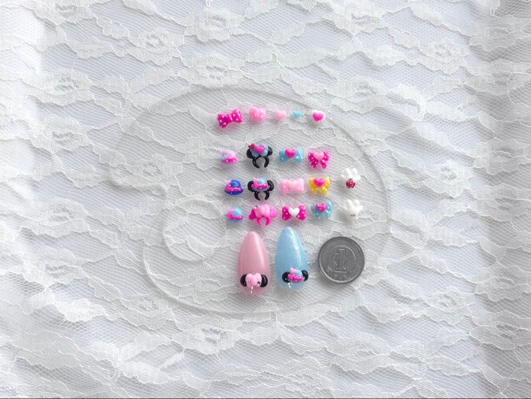 【3D ネイルパーツ】パルパルーザ ディズニー ミニー　ミッキー　カチューシャ