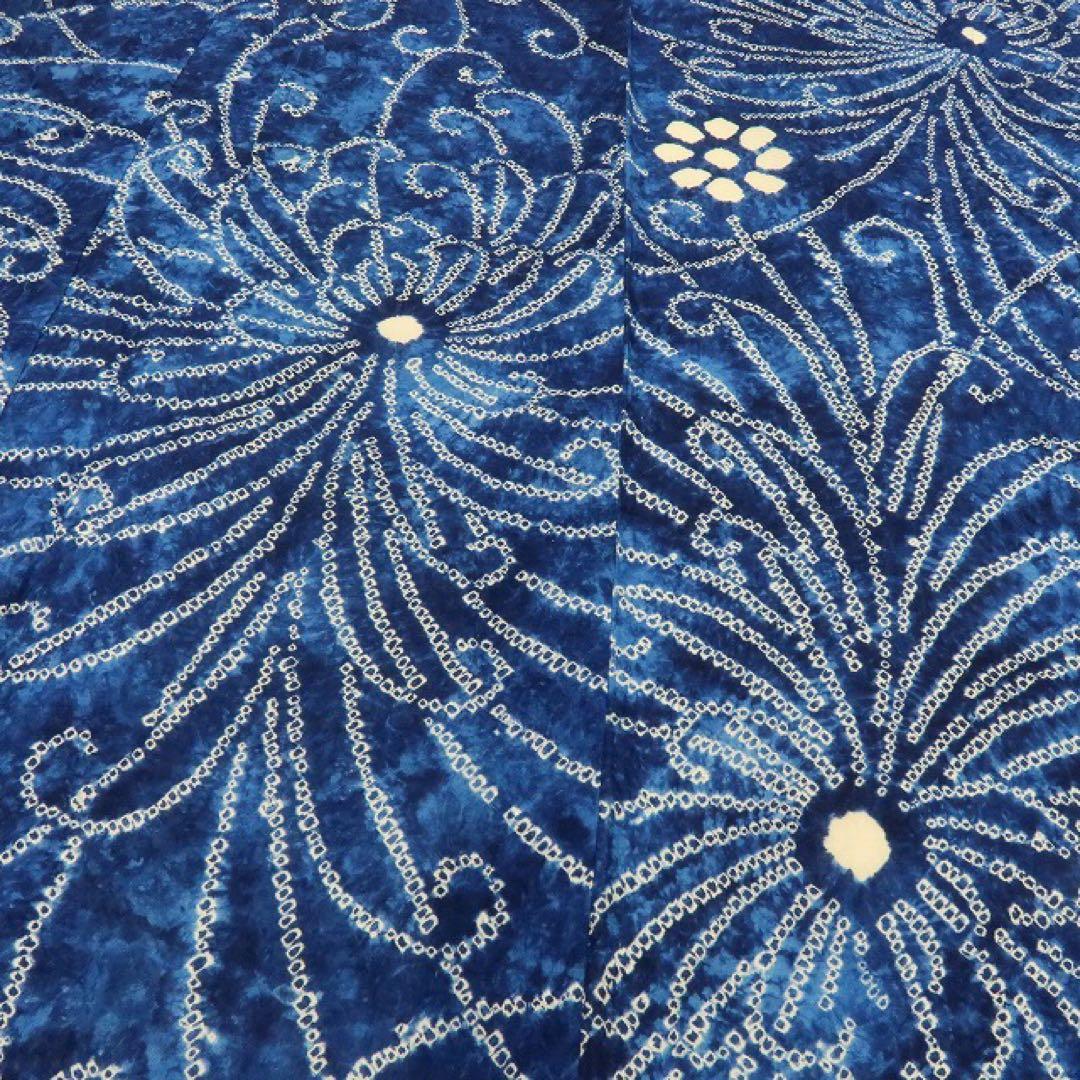 美品 有松鳴海絞り 乱菊 高級浴衣 着物 A3351