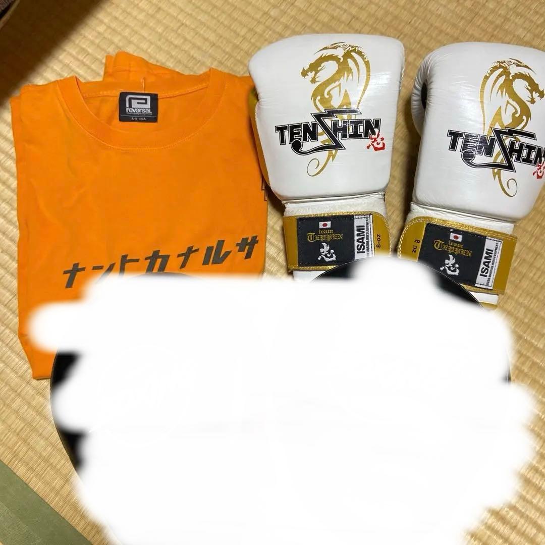 天心ボクシンググローブミットセット ナントカナルサTシャツ、タオル付き