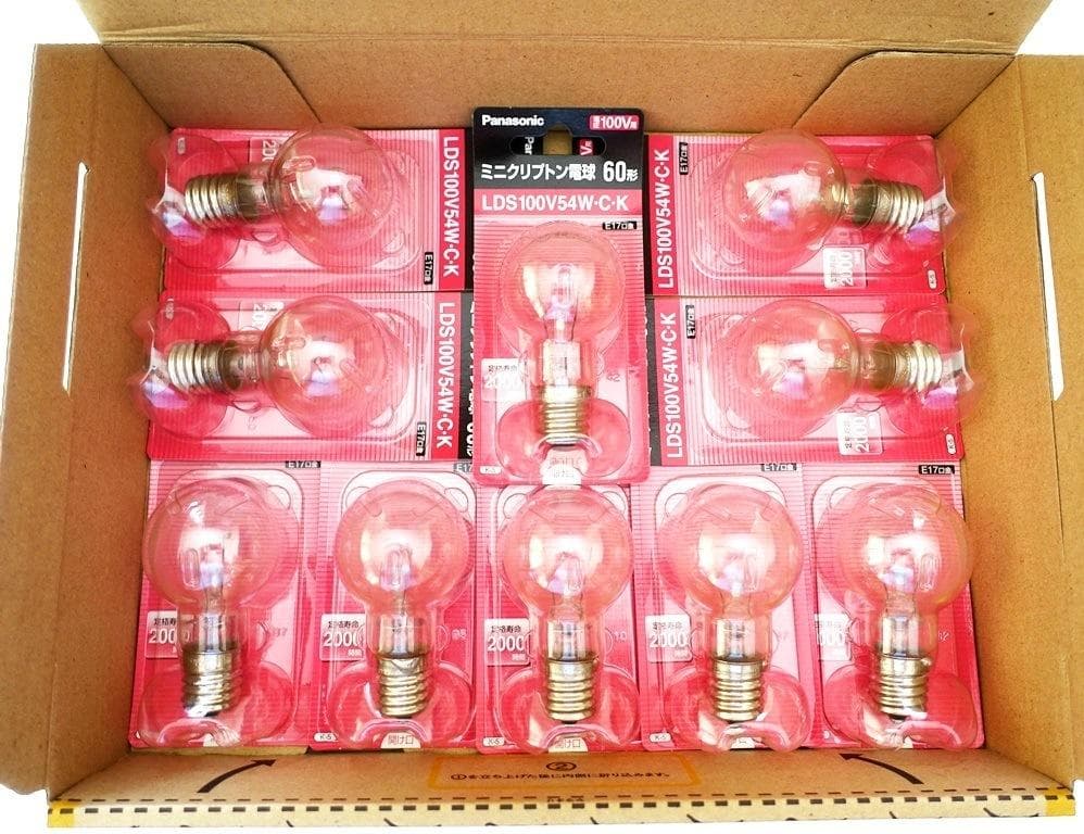 新品 パナソニック ミニクリプトン電球 LDS100V54W-C-K 10個