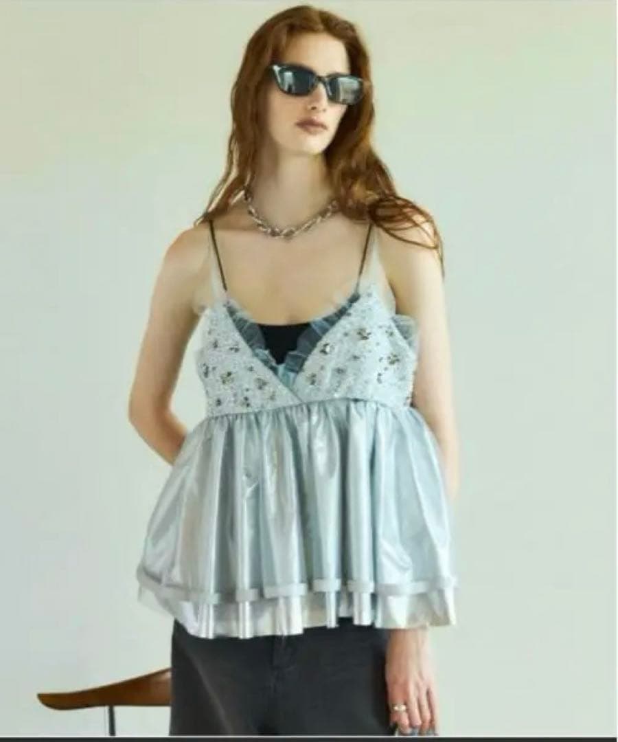 【希空ちゃん着用】シャイニングティアードキャミチュニック メゾンスペシャル