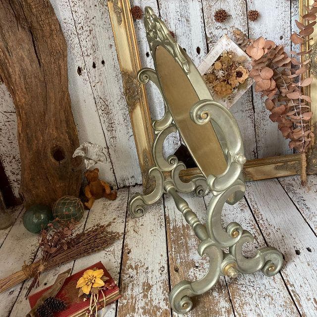 イタリア ヴィンテージ*ロココ調 スタンドミラー*伊製 ヨーロピアン 置き鏡