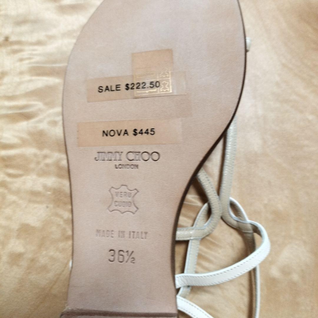 未使用 JIMMY CHOO レザー サンダル ホワイト サンダル ホワイト