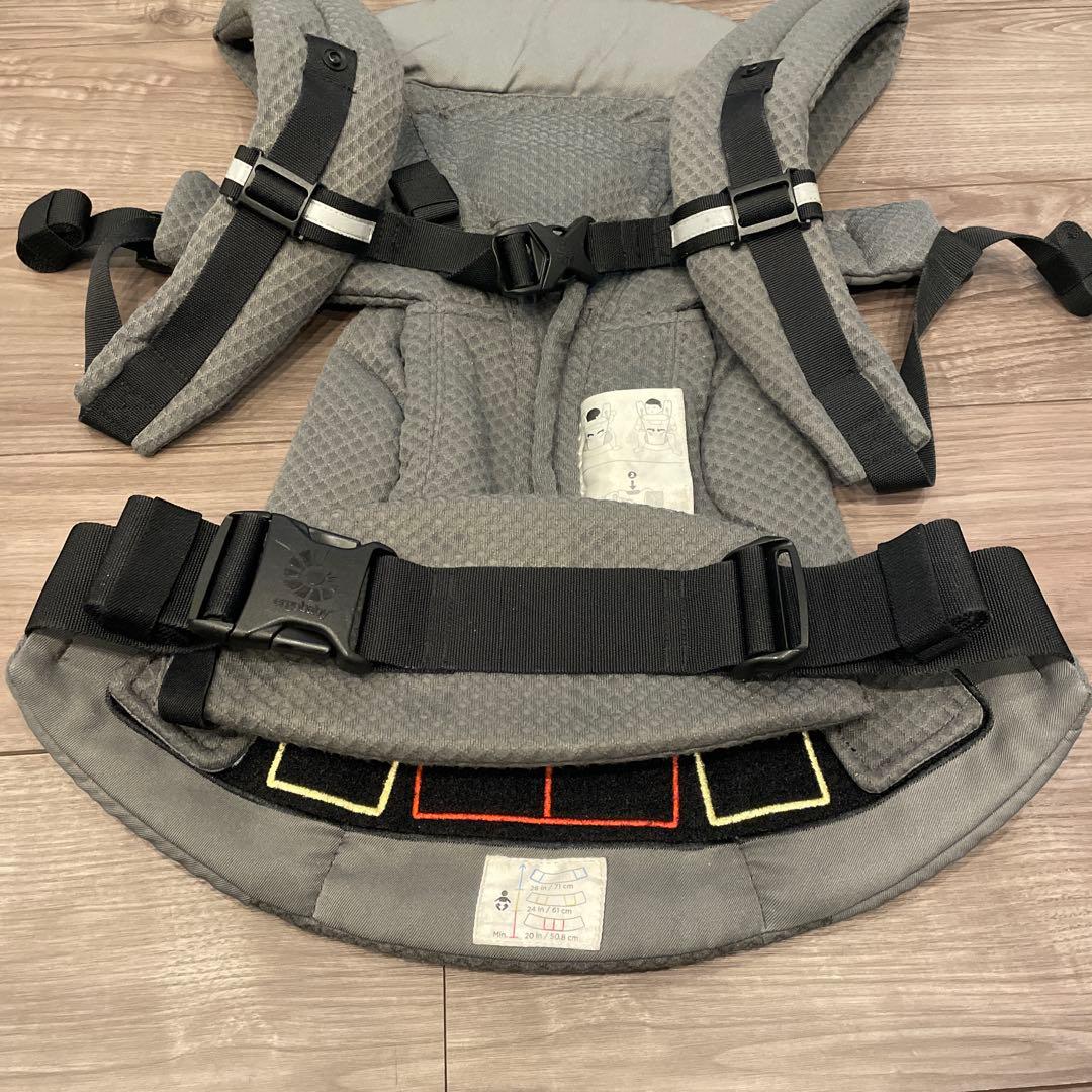 【エルゴベビー 】グレー 抱っこ紐 収納ポーチ付き➕収納バッグ付き
