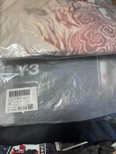 XS Y-3 サッカー日本代表 CW 長袖Tシャツ ブラック×ブルー