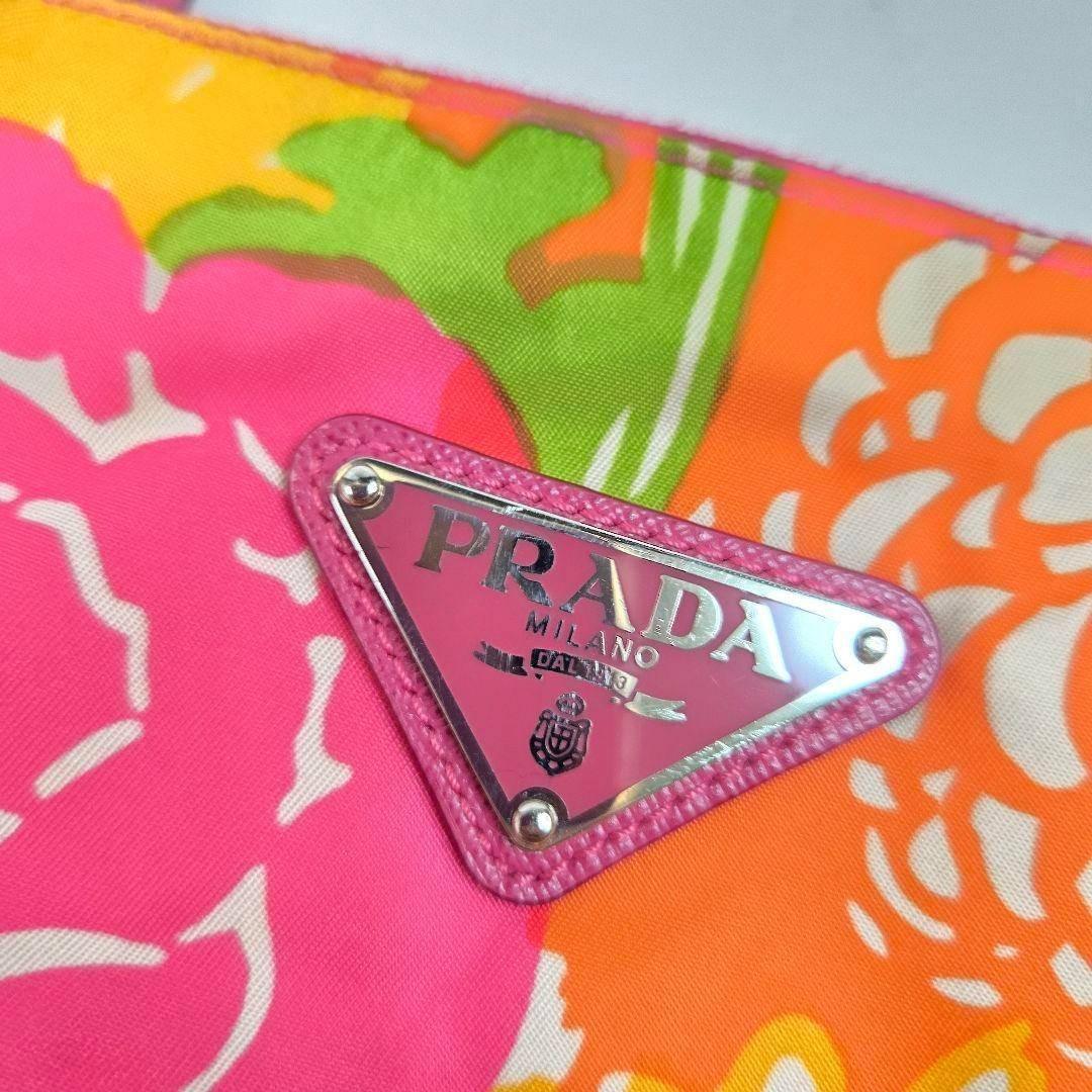 極美品 PRADA 2way トートバッグ ボタニカル ショルダー カード付