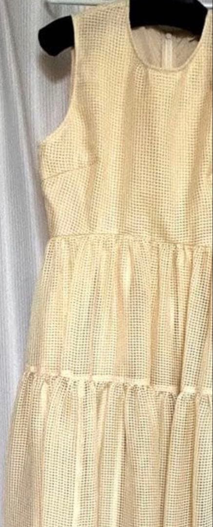 ワンピース CLANE SHEER PLAID FLARE ONEPIECE