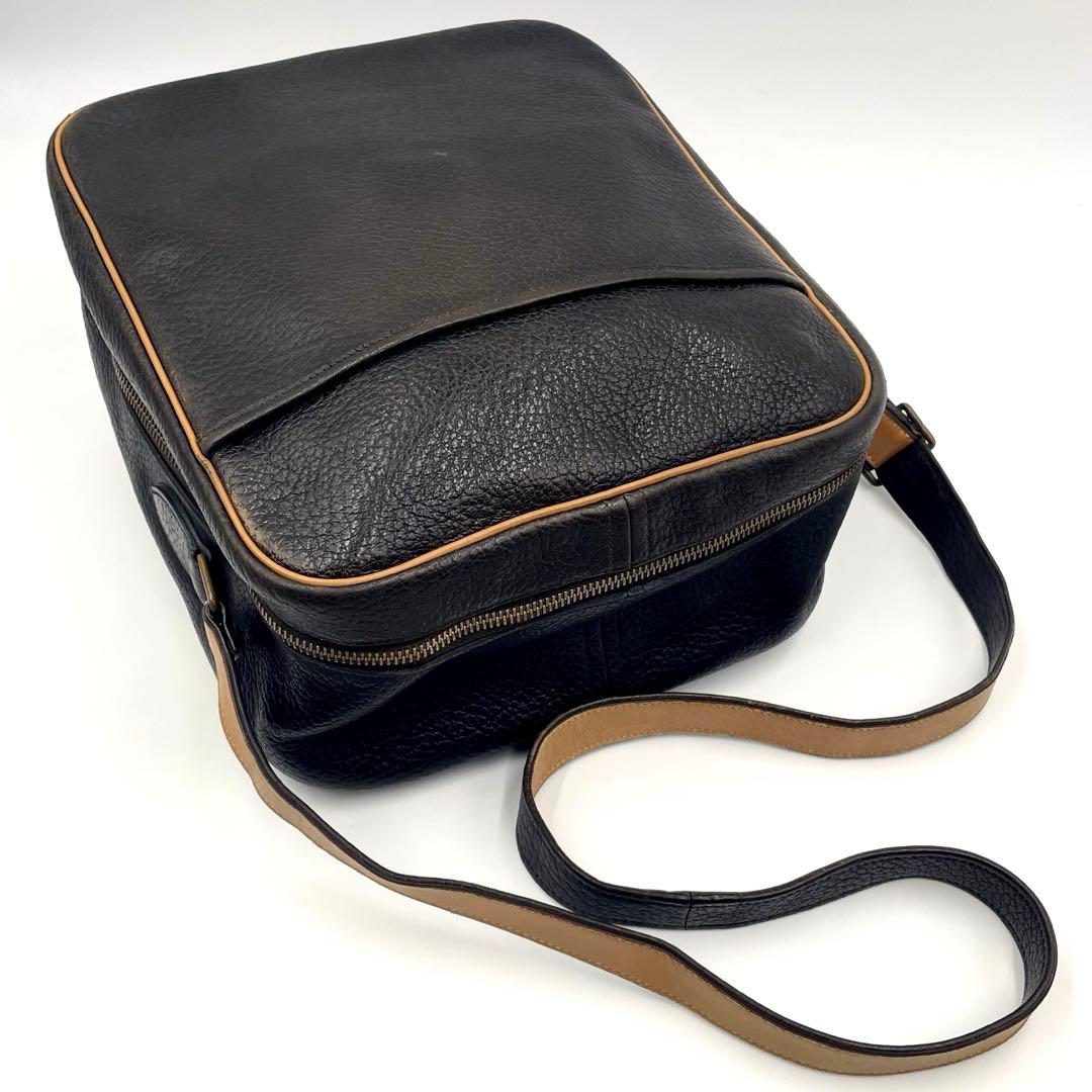 HERMES ヴィクトリア アルデンヌ ショルダーバッグ 〇I刻印 ブラック