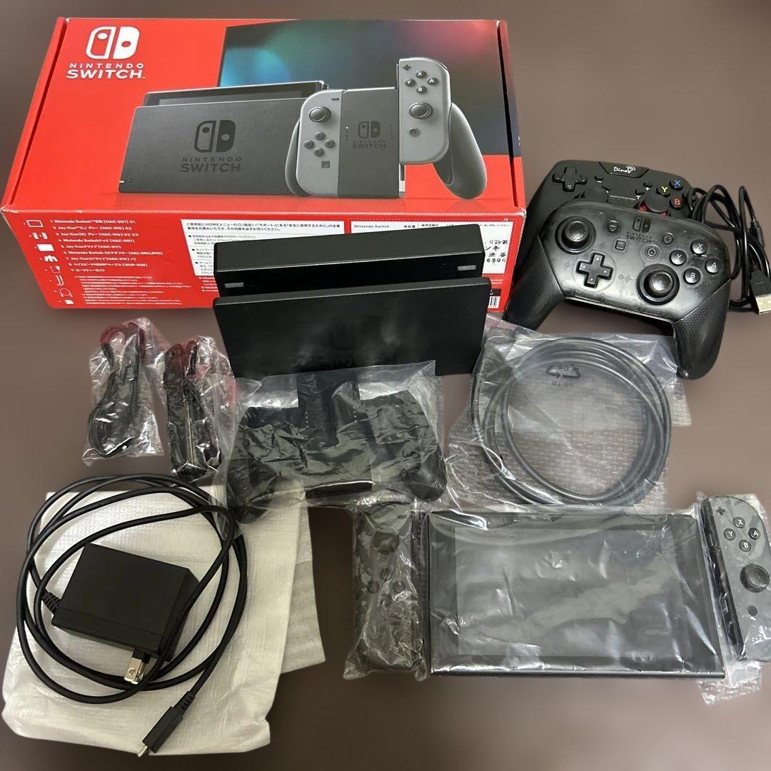 Nintendo Switch 本体　プロコン2台、箱付き