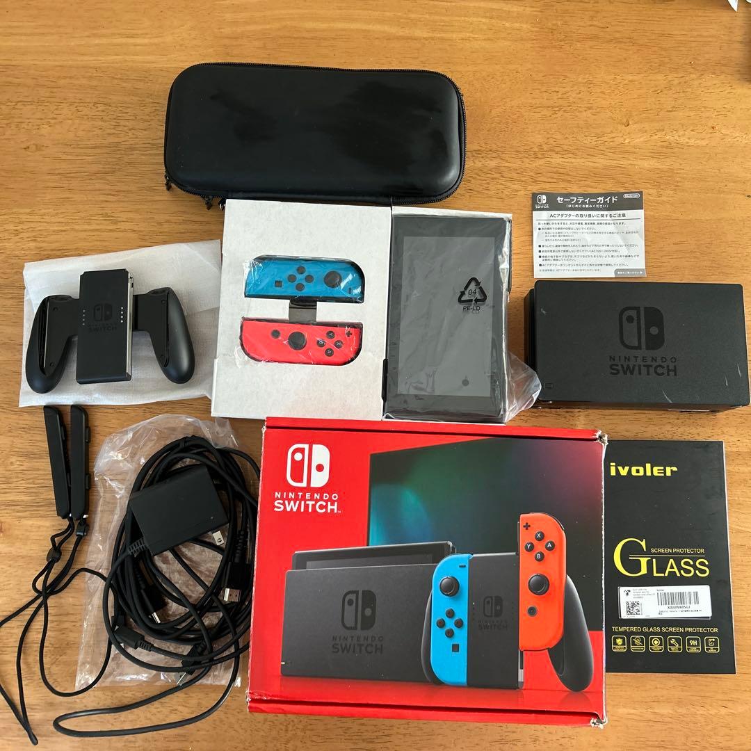 Switch 本体　本体ケース・保護ガラス付き