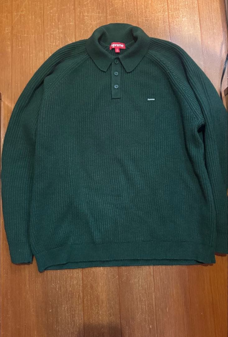 H*O様 Supreme Small Box Polo Sweater Gree