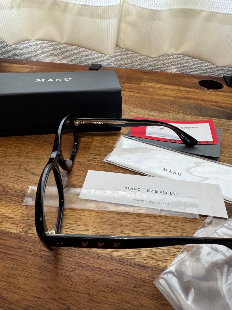 小物 MASU X BLANC OVAL SHAPE SUNGLASSES / BLK