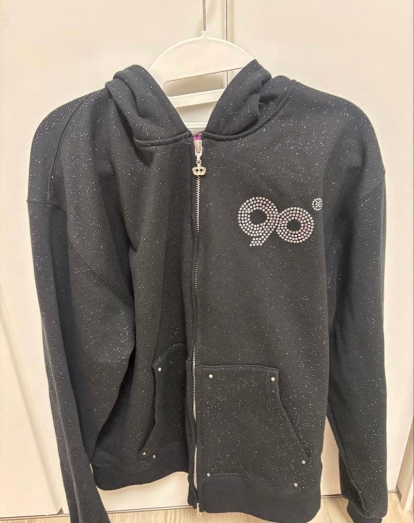 9090 Logo Glitter Light Zipパーカー
