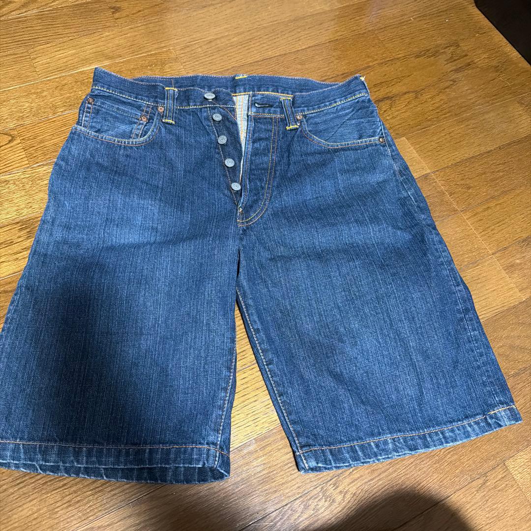 EVISUデニムハーフパンツ 大黒ペイント Lot.2001 w32