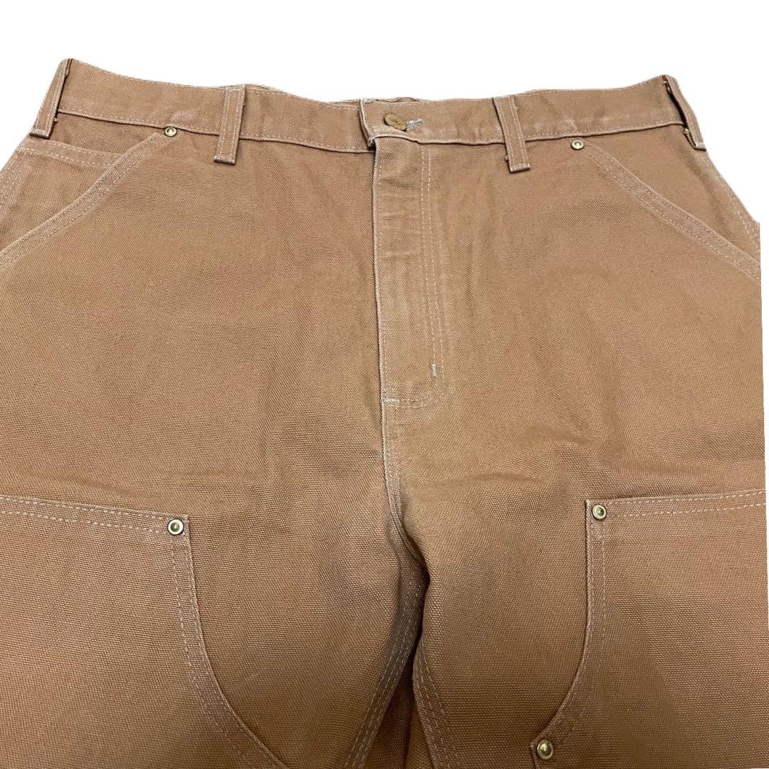 carharttカーハート　ダブルニー　ブラウンダックパンツW34L32