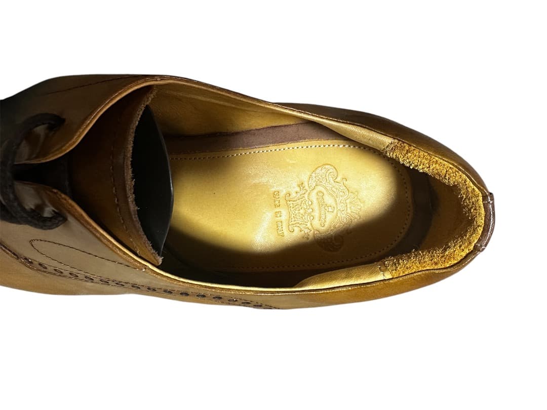 本革メダリオンキャップトゥアキリコ