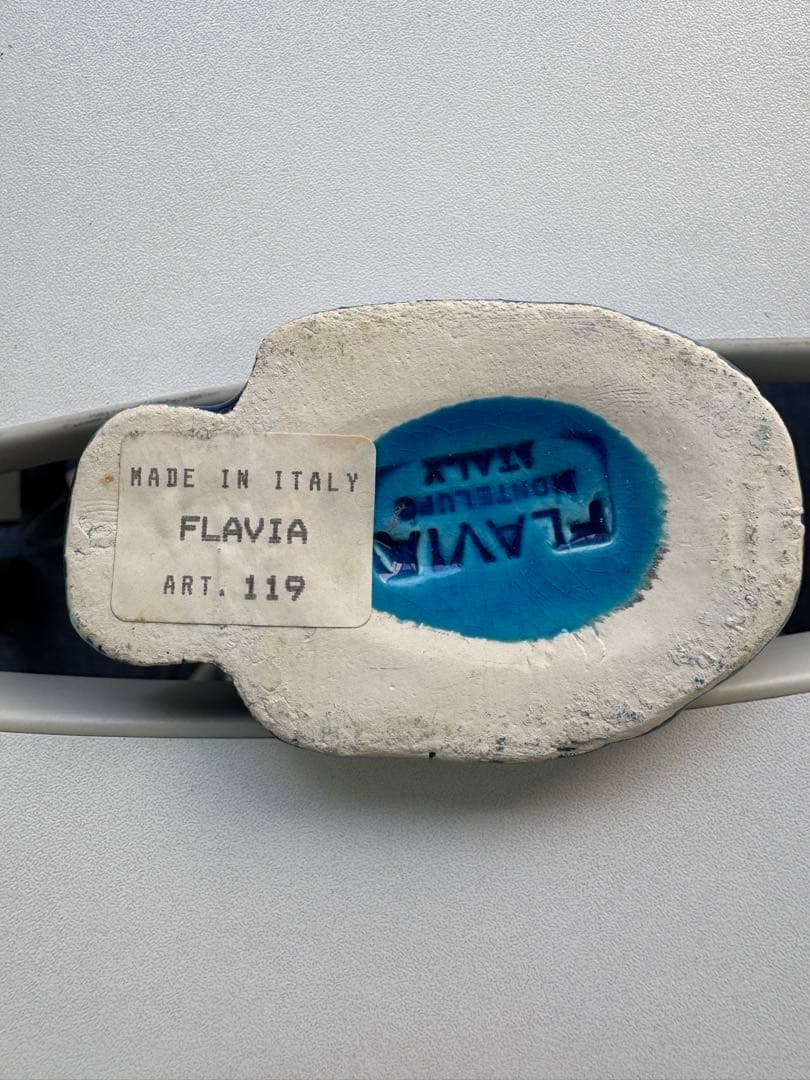 FLAVIA BITOSSI イタリア製 青い猫 オブジェ 陶器 リミニブルー