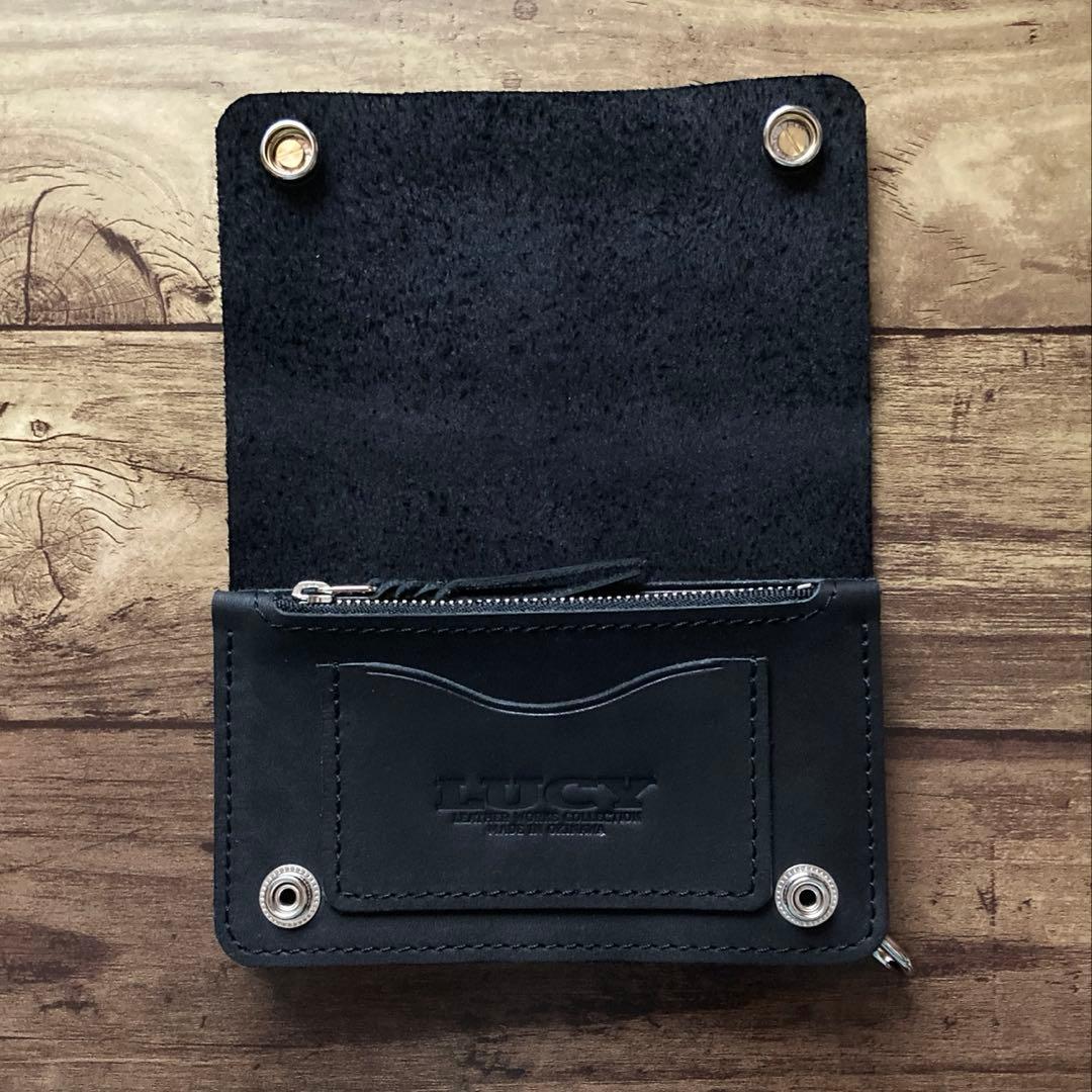 【r.d.o.k】ミドルトラッカーウォレット3層 ブラック アポロコンチョ