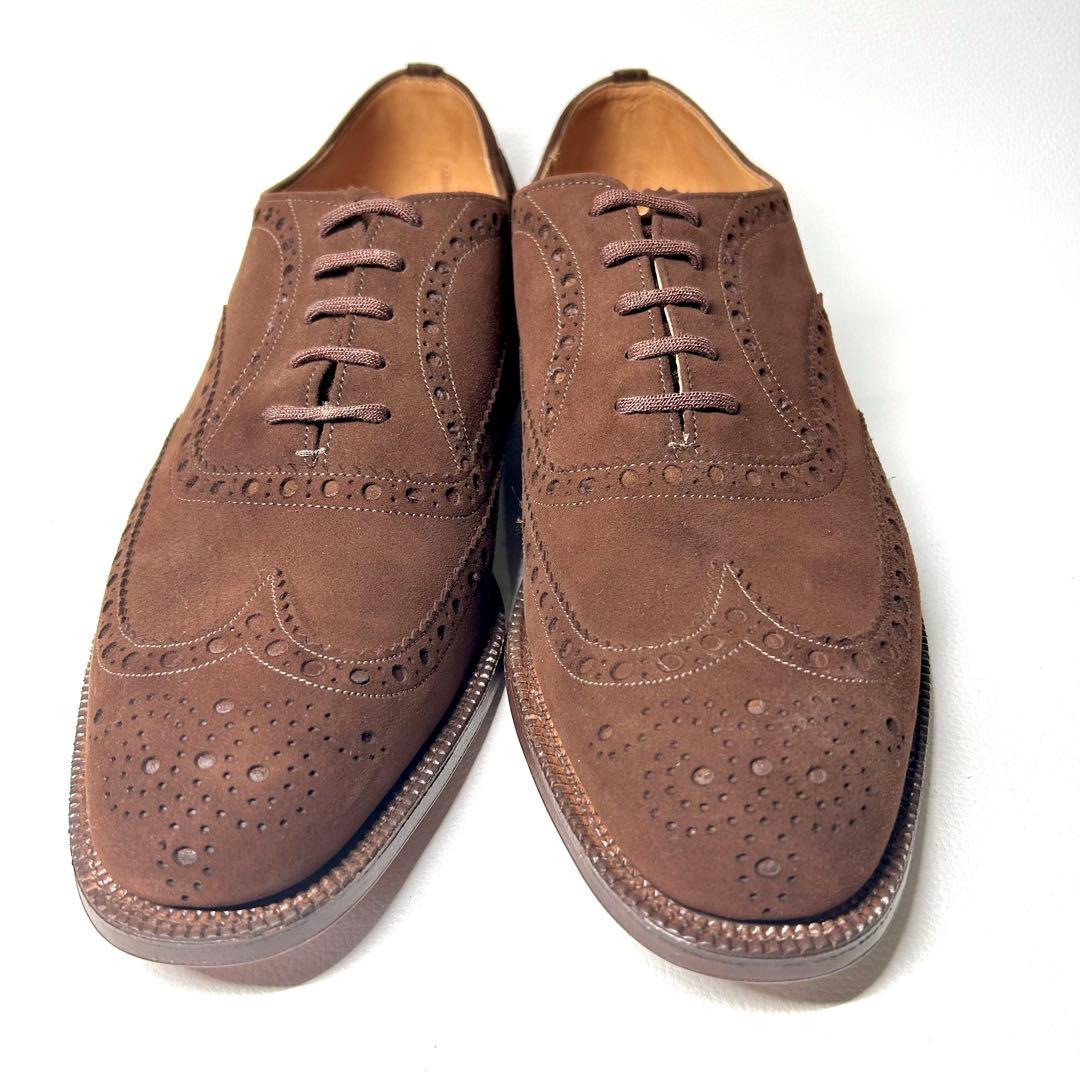 【デッドストック】チャーチ スエードウイングチップ バックUK7 1/2