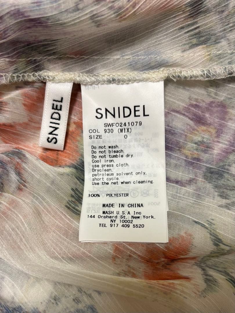 【美品】snidel プリントフリルシフォンミニワンピース Mix サイズ0