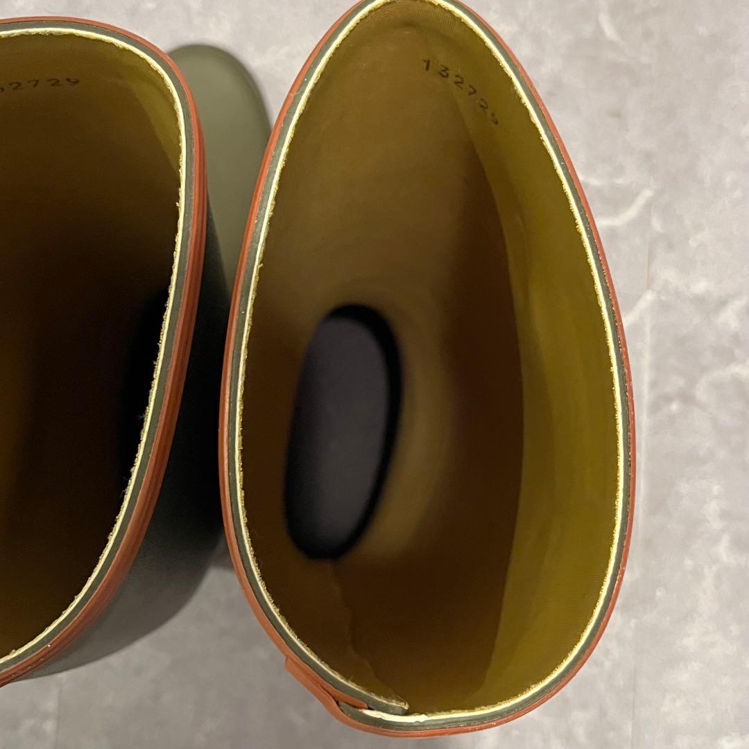 【極美品】AIGLE エーグル カーキ ロングブーツ レインブーツ バックル付き