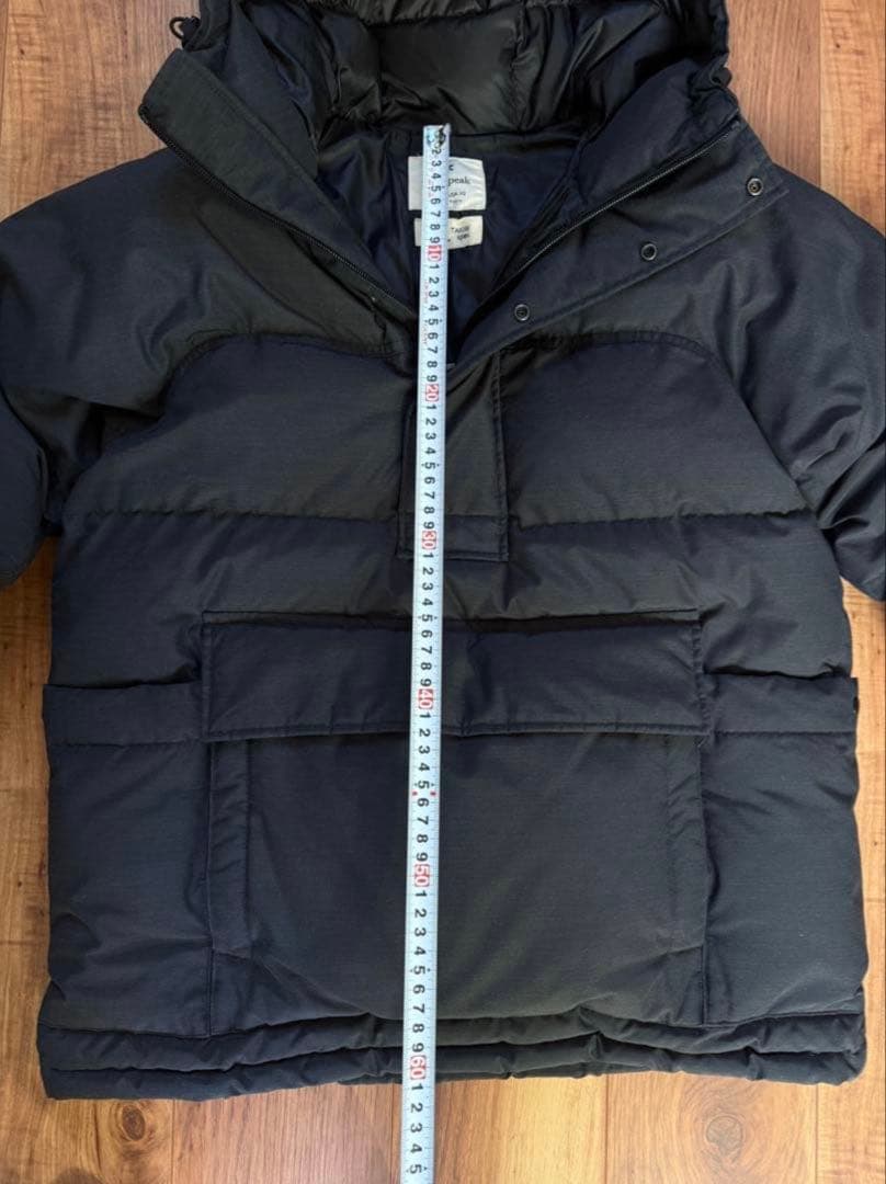 スノーピーク　アノラック　ダウンジャケット　フード　ブラック　キャンプ