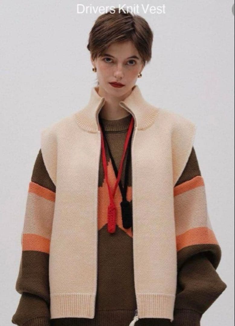 AMBERGLEAM アンバーグリーム Ds knit vest