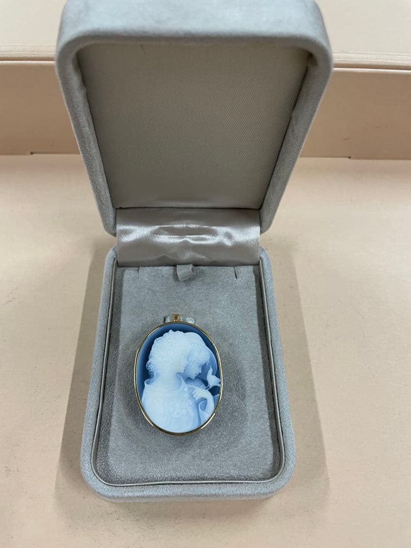 K18 メノオカメオ　 ペンダントトップ