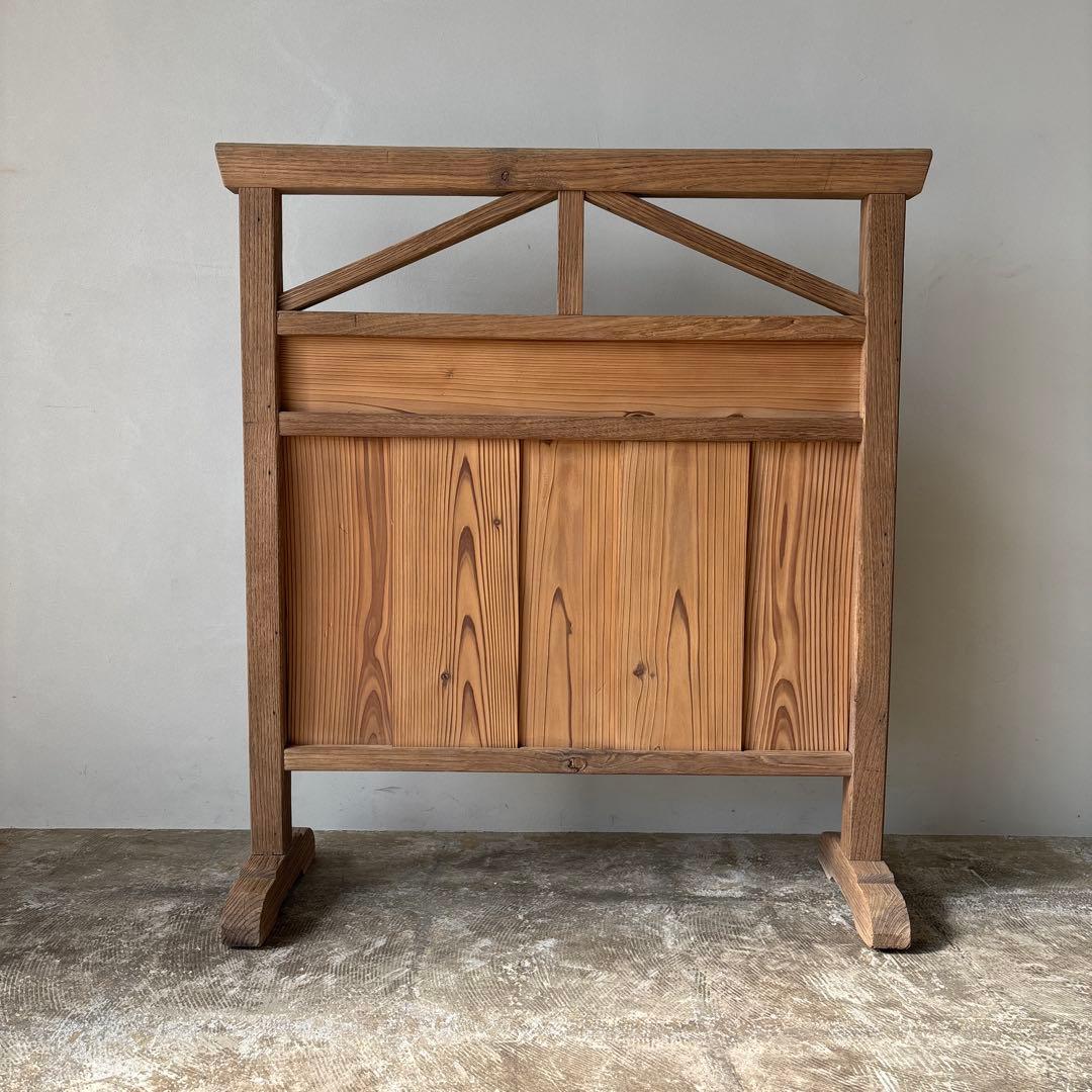 衝立　ついたて　仕切　古道具　剥離家具　アンティーク素地　木地　木肌　希少　時代