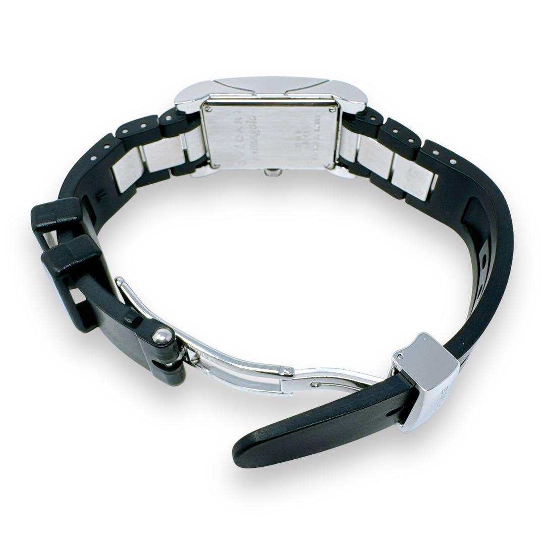 ブルガリ レッタンゴロ RT39S ラバー QZ ブラック 黒 レディース 時計