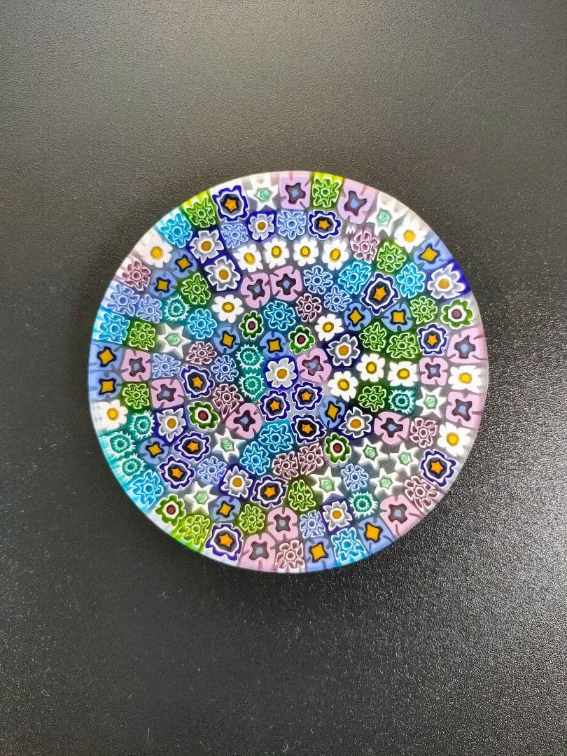 ベネチアングラス　ムラノ島　ミルフィオリ　小皿