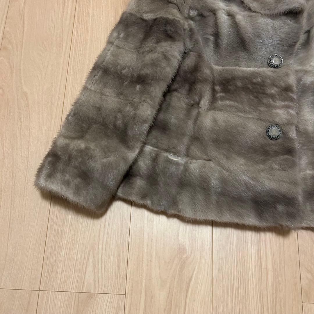 【希少】サファイアミンク　毛皮　コート　ファー　ムーンバット　ミンクファー　AQ