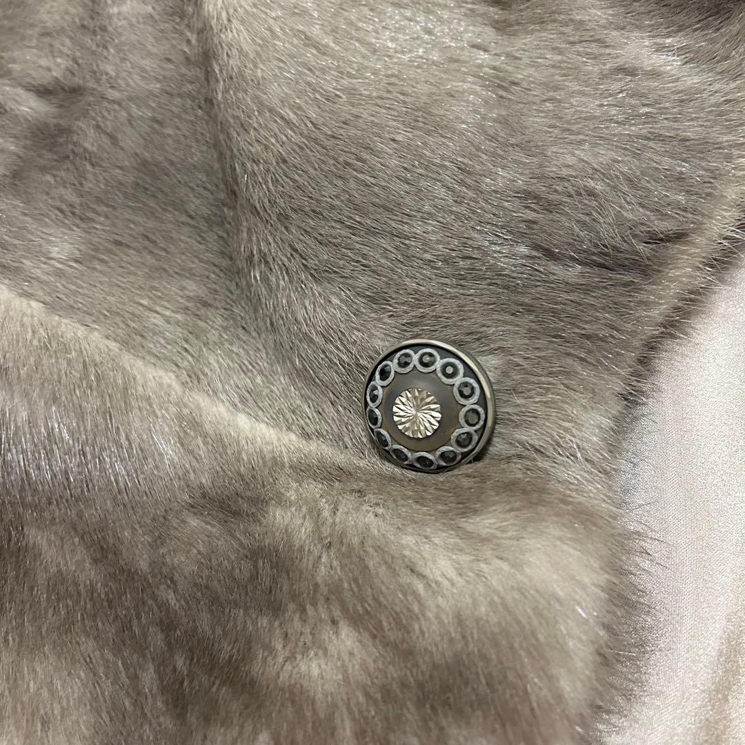 【希少】サファイアミンク　毛皮　コート　ファー　ムーンバット　ミンクファー　AQ