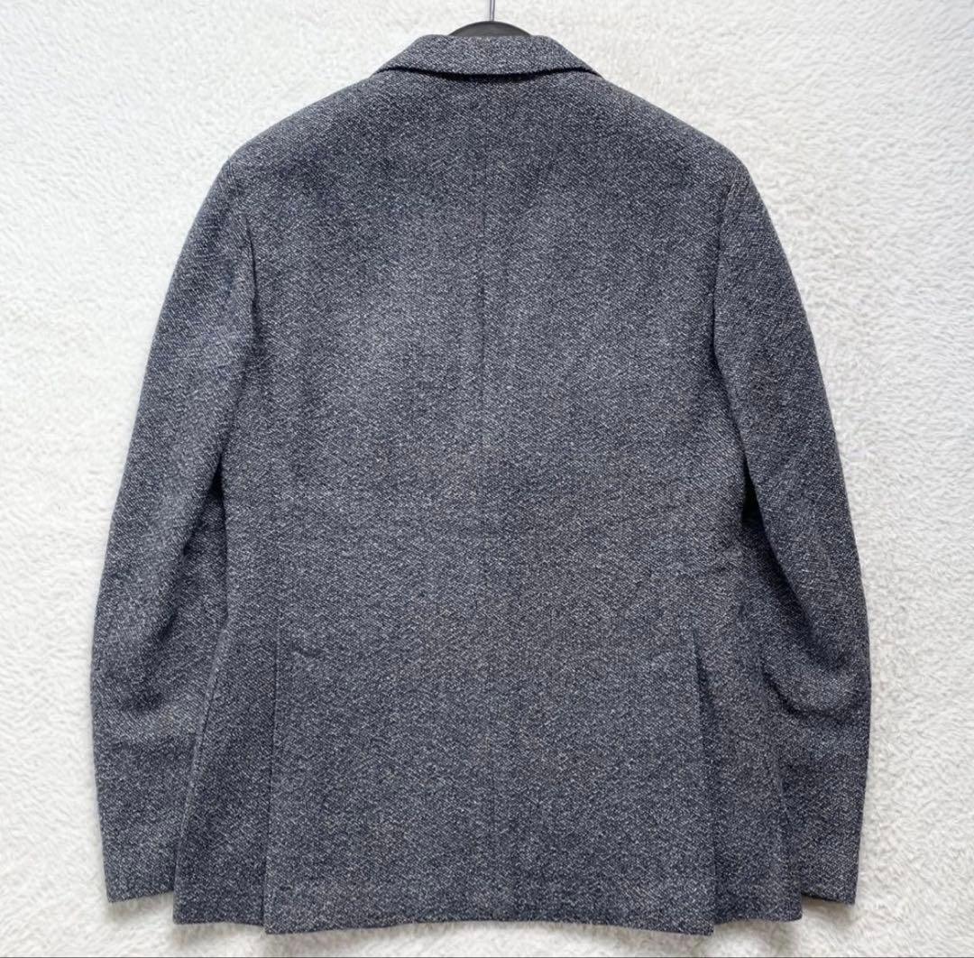 LARDINI ツイード テーラードジャケット シェルボタン 44 ハンガー付き