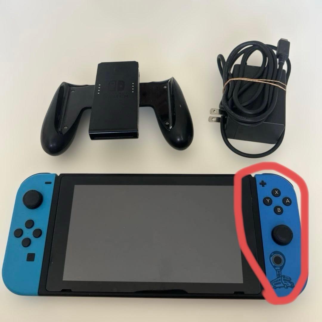Nintendo Switch 青/黒 本体 充電器、ソフト付き