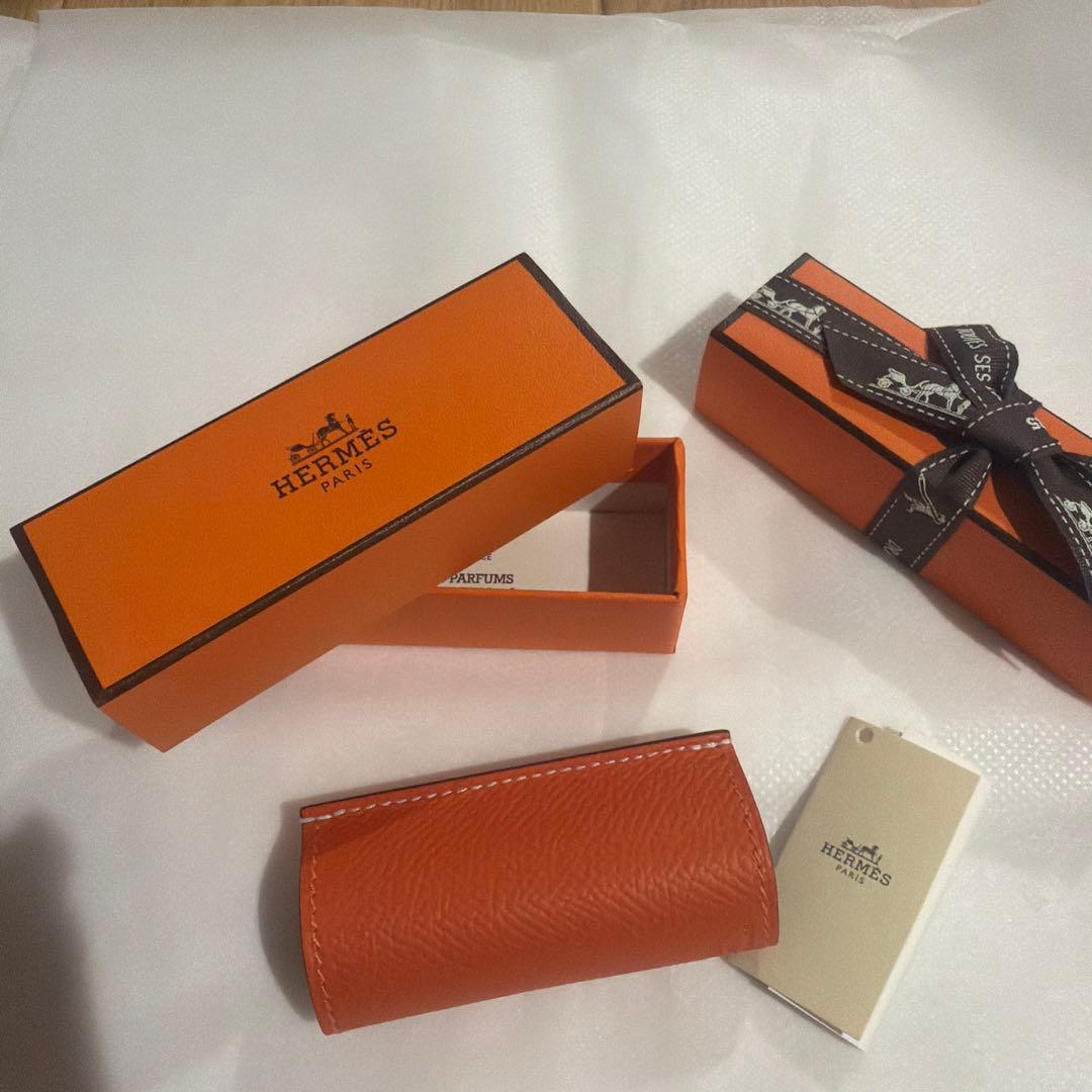 HERMES オレンジ 口紅ケース