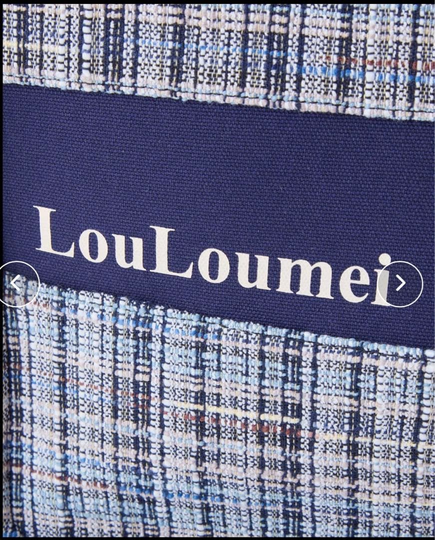 NICE CLAUP LouLoumei チェック柄ツイードトートバッグ