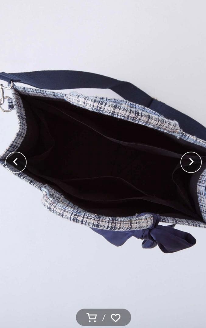 NICE CLAUP LouLoumei チェック柄ツイードトートバッグ