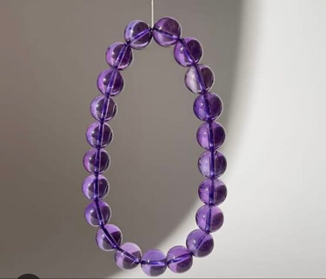 アメジストライトカラー 紫水晶〜ブレスレット