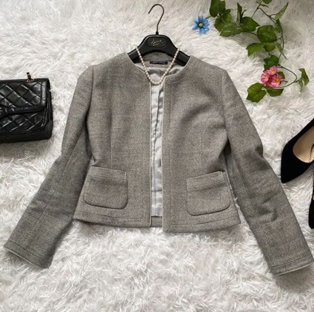 ニューヨーカー　スーツ2点セットノーカラージャケット