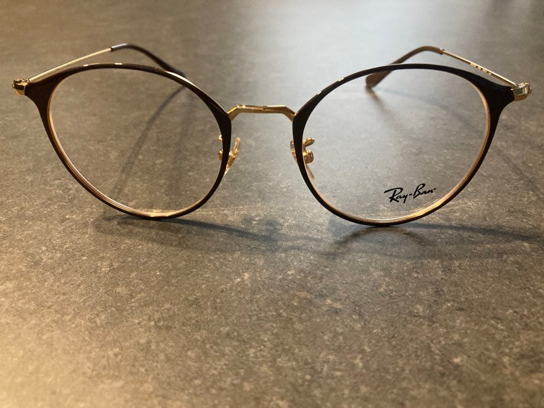 Ray-Ban 伊達メガネ　メガネフレーム　レイバン　ブラウン　度なし　眼鏡