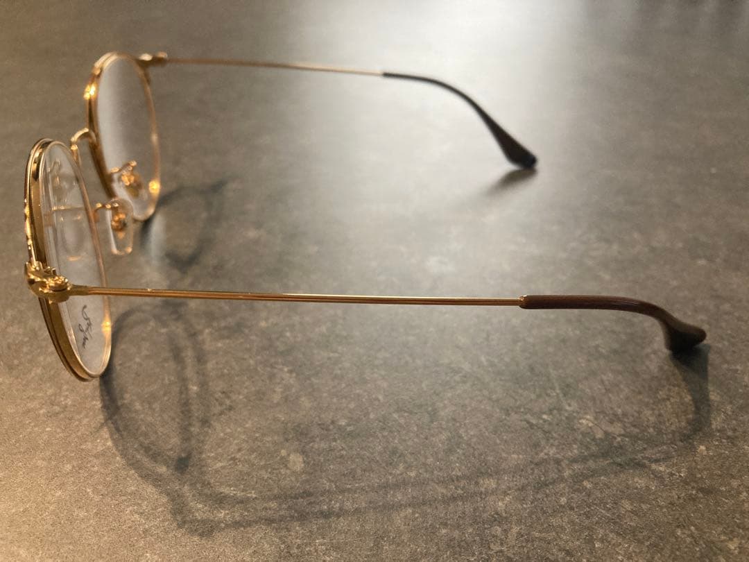 Ray-Ban 伊達メガネ　メガネフレーム　レイバン　ブラウン　度なし　眼鏡