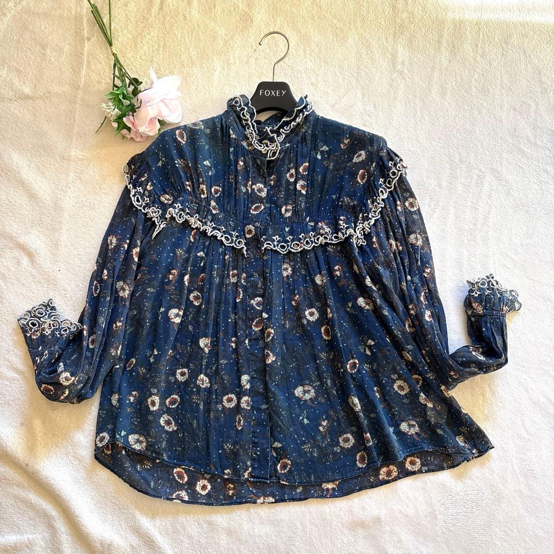 新木優子さん着用♡✨イザベルマラン フリルレース フラワープリントブラウス34