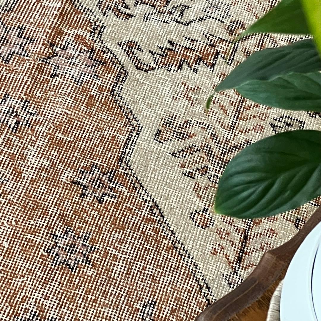 超大判157×269品メダリオン　コーラルピンク　ミルク　トルコヴィンテージラグ