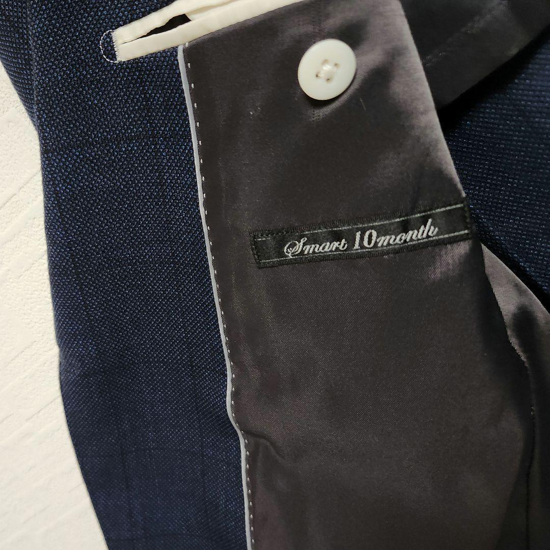 オリヒカ　メンズスーツ　スリーピース　セットアップ　濃紺ブルー　チェック