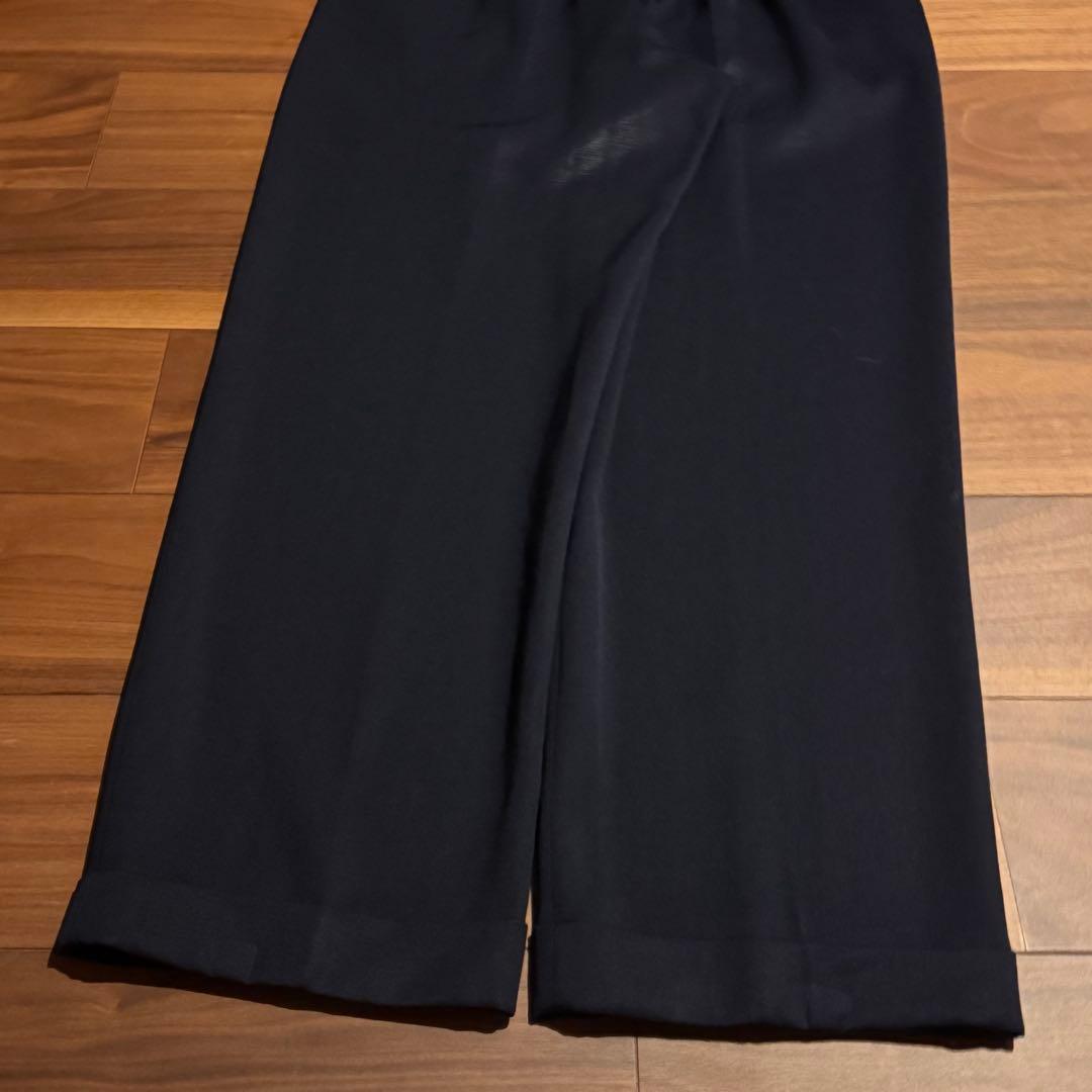 50s レーヨンギャバジンスラックス　レーヨンウール　紺