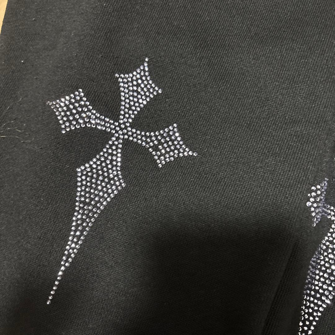 REFLEM レフレムクロス　総柄　ラインストーン　ZIPパーカー　ブラック